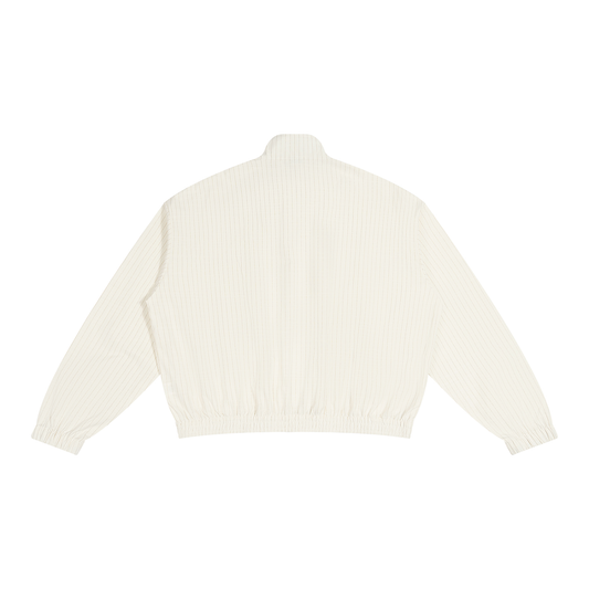 Minimal Striped Full-Zip Track Jacket