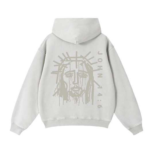 BELIEVER x John 14:6 | Vintage Zip Boxy Hoodie