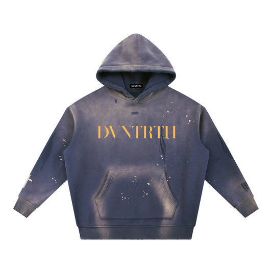 Yellow DVNTRTH | Vintage Washed Frayed Hoodie