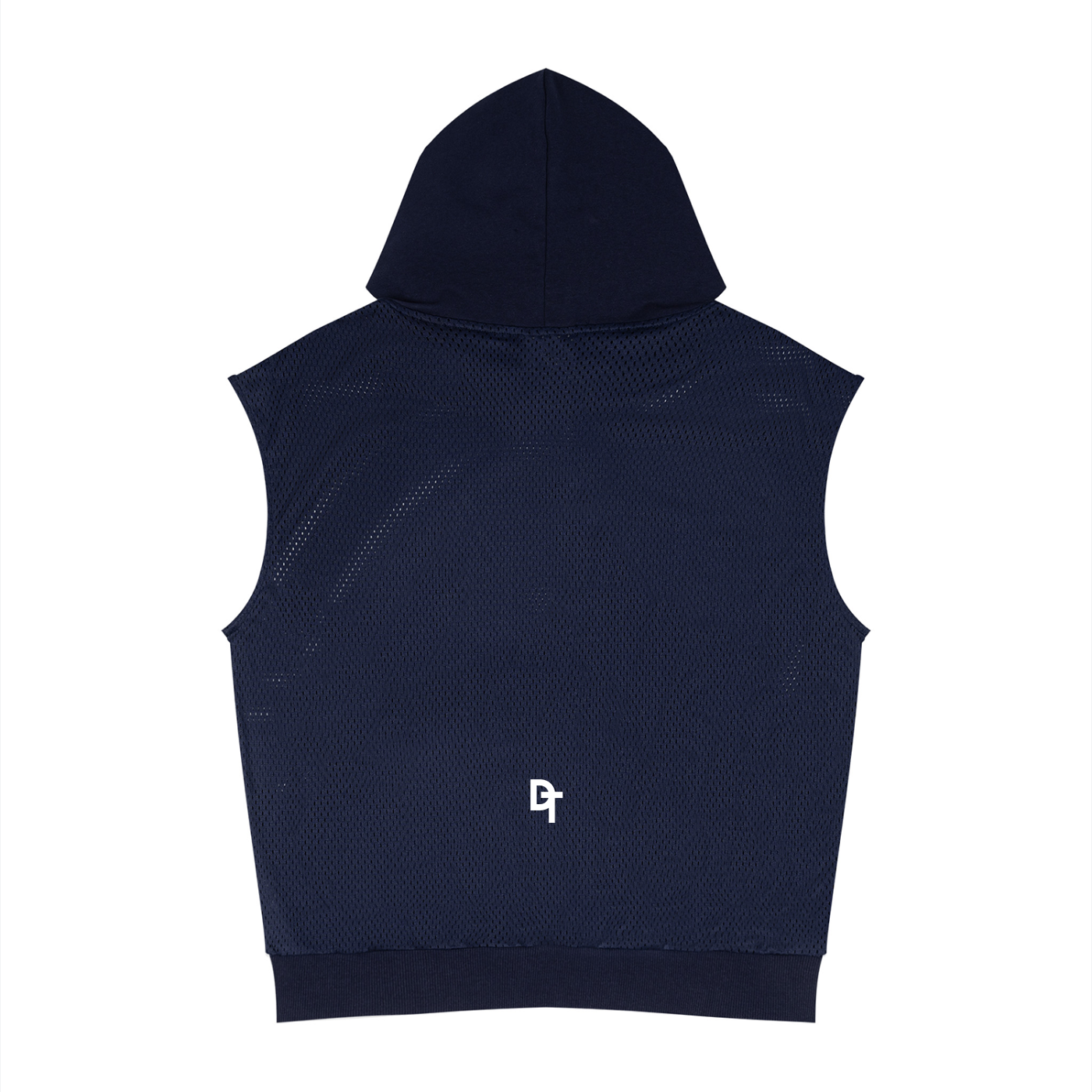 Unisex Panel Mesh Sleeveless Hoodie