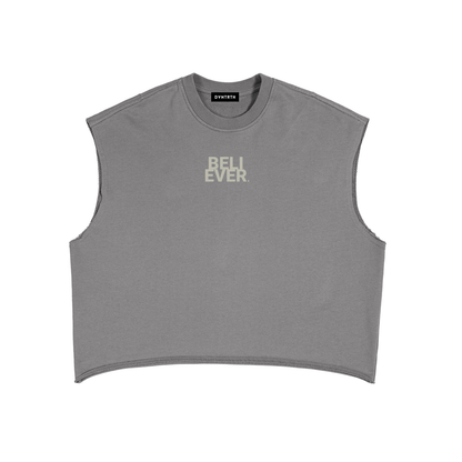 Believer x John 14:6 | Frayed Sleeveless Boxy Sweatshirt