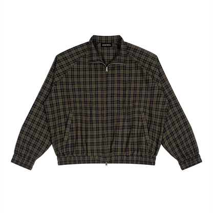 Unisex Plaid Full-Zip Track Jacket