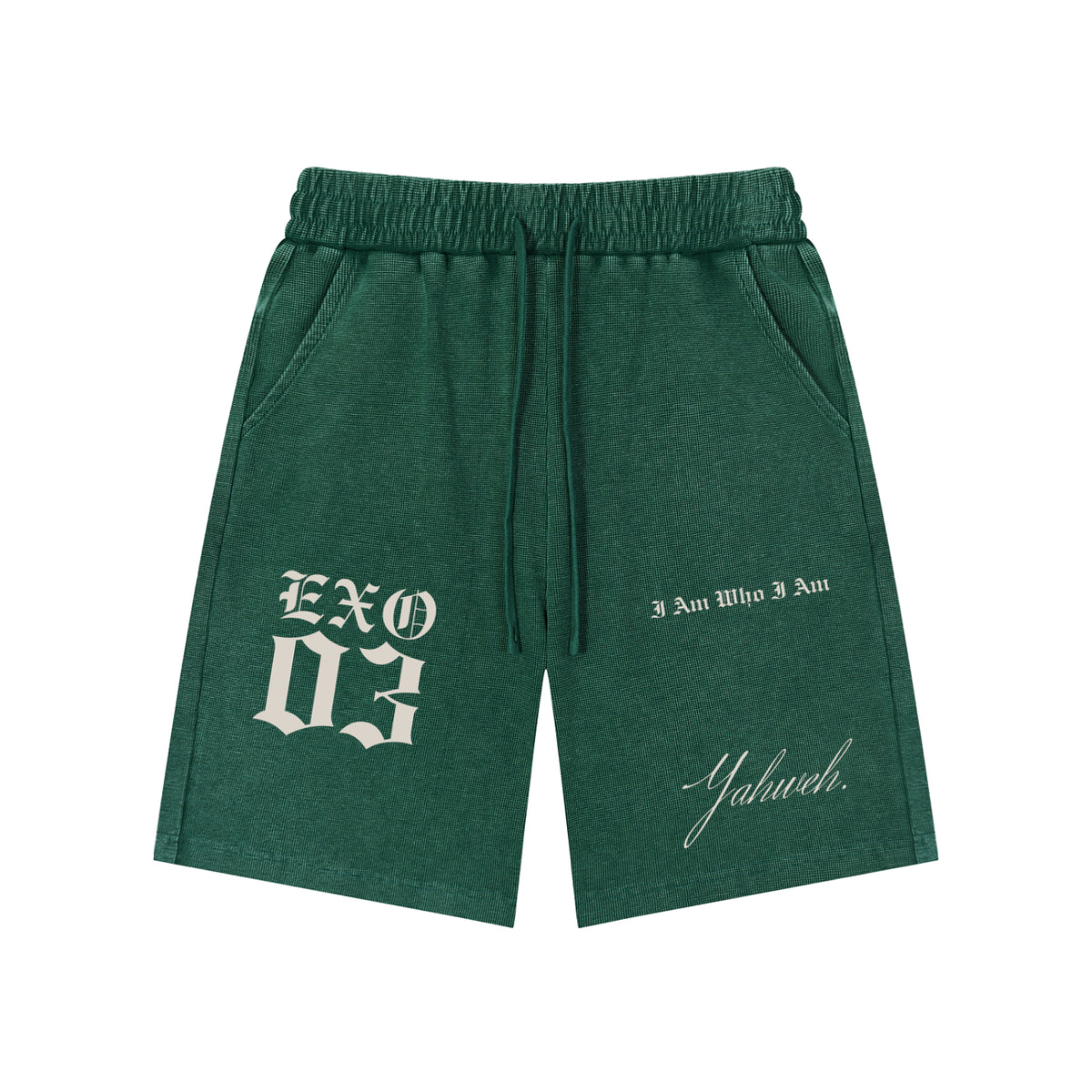 EXO 03 | Mineral Wash Waffle Knit Shorts