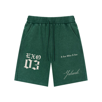 EXO 03 | Mineral Wash Waffle Knit Shorts