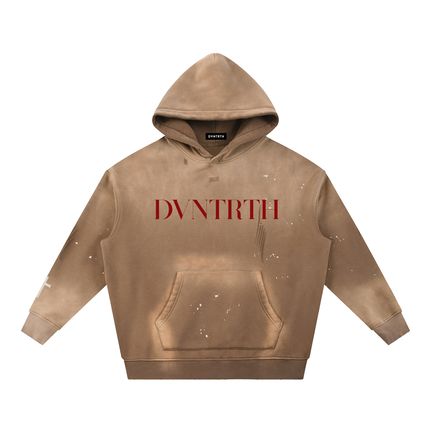 Red DVNTRTH | Vintage Washed Frayed Hoodie