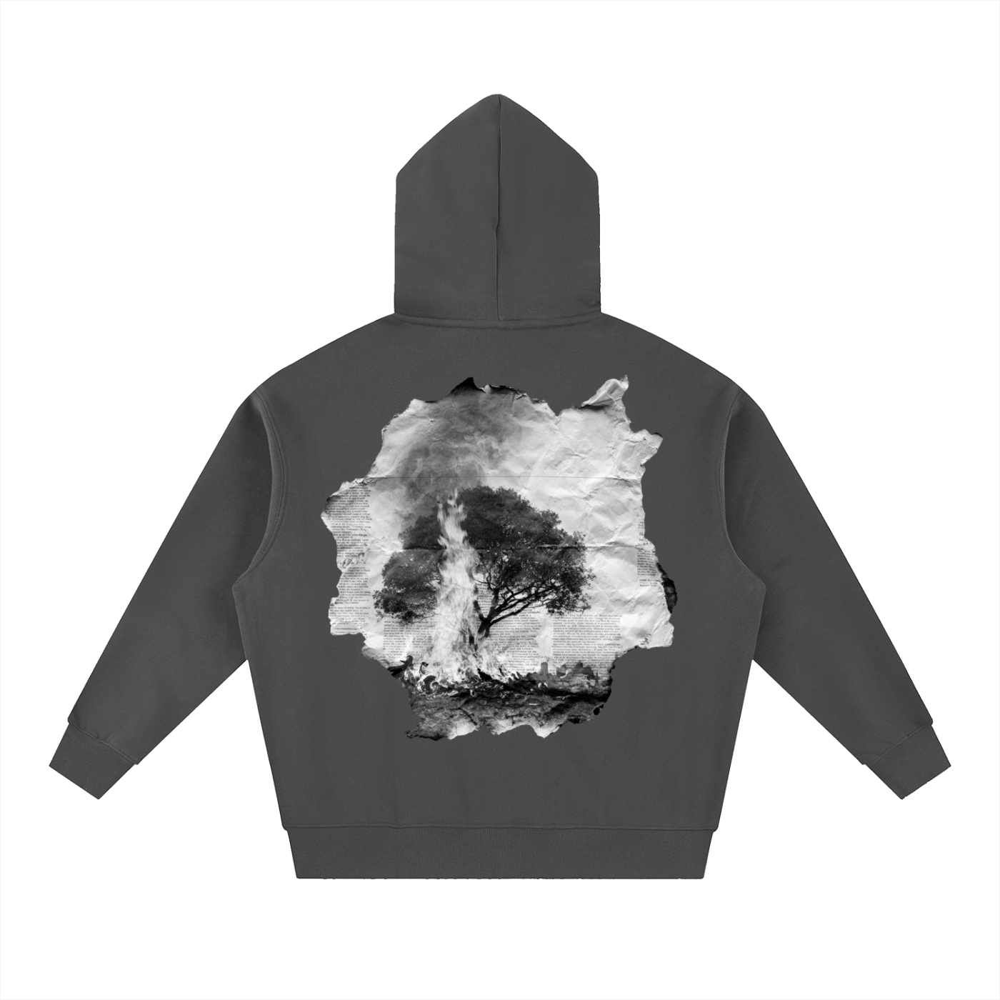 BURNING BUSH Oversized Boxy Hoodie