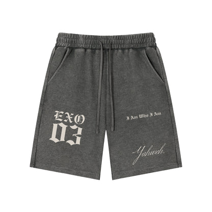 EXO 03 | Mineral Wash Waffle Knit Shorts