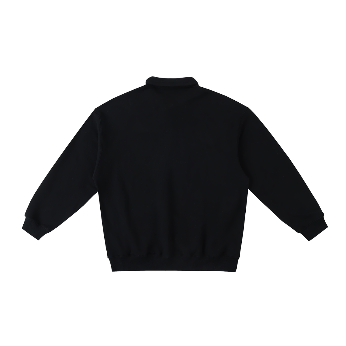 Minimal Polo-Collar Sweatshirt