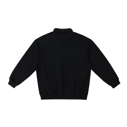 Minimal Polo-Collar Sweatshirt
