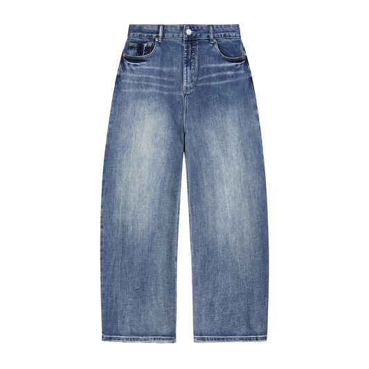 Sun Fade Washed Wide Leg Denim