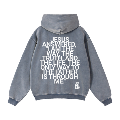 NEW HAVEN Zip-Through Boxy Fleece Hoodie