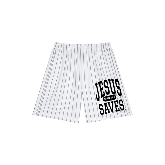 JESUS SAVES Classic | Striped Loose Fit Shorts