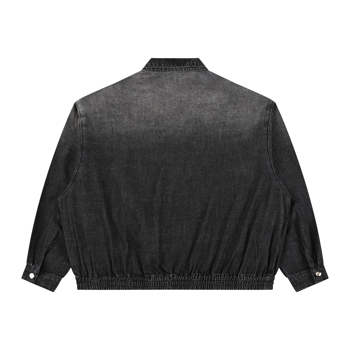 Minimal  Vintage Wash Full-Zip Denim Jacket
