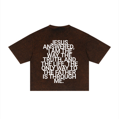 JOHN14:6 | Mineral Wash Boxy Tee