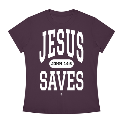 JESUS SAVES Classic | Slim Fit Crewneck Tee