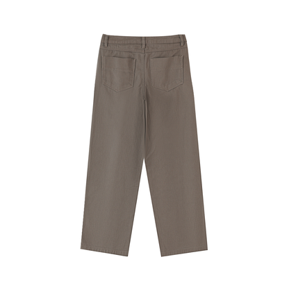 Essential Cotton Straight-Leg Pants