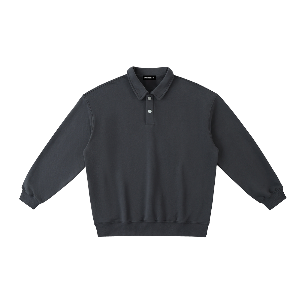 Minimal Polo-Collar Sweatshirt