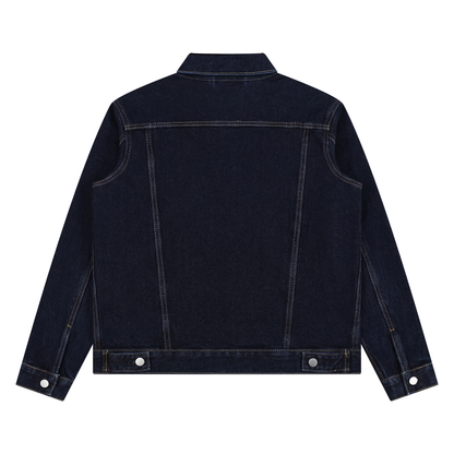 Washed Button-Up Denim Jacket