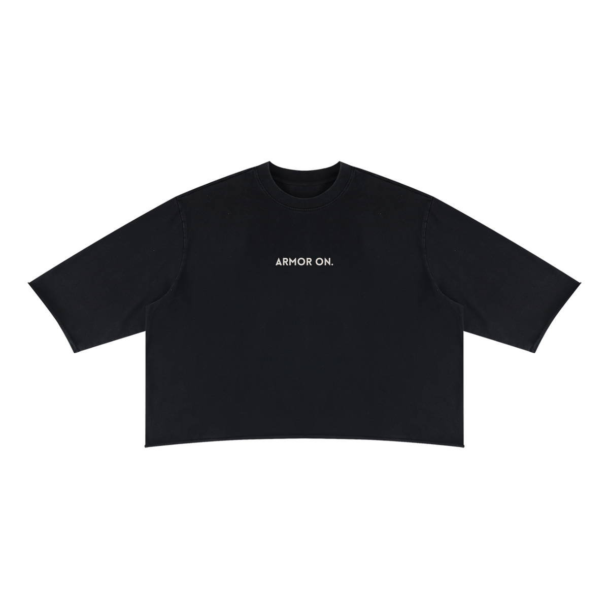 ARMOR ON. | Mineral Wash Raw Hem Boxy Tee