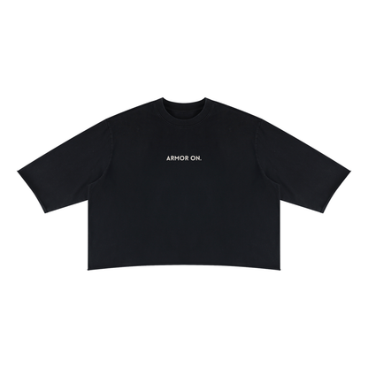 ARMOR ON. | Mineral Wash Raw Hem Boxy Tee