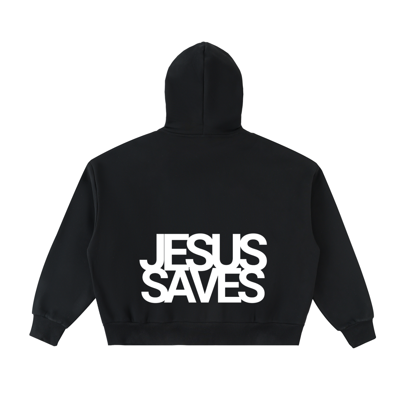 Fleeced Full-Zip Boxy Hoodie
