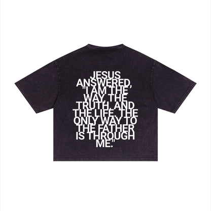 JOHN14:6 | Mineral Wash Boxy Tee