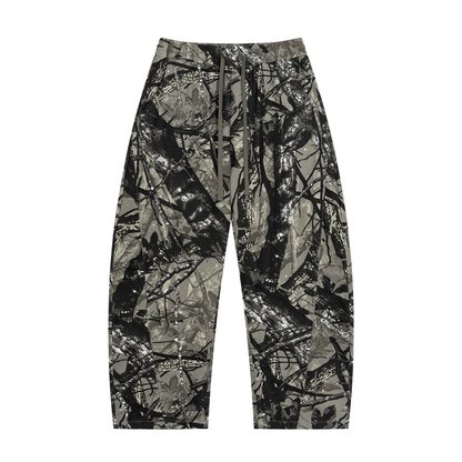 Unisex Tree Camo Barrel Leg Pants