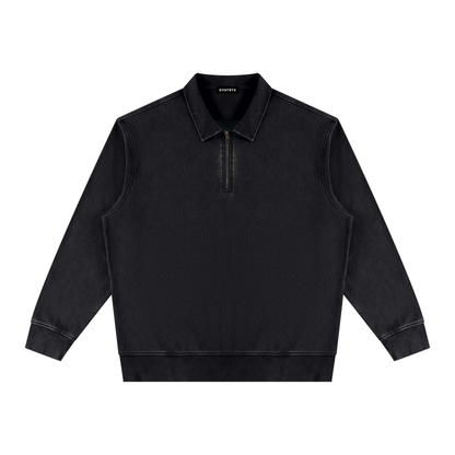 Minimal Vintage Wash Quarter-Zip Sweatshirt