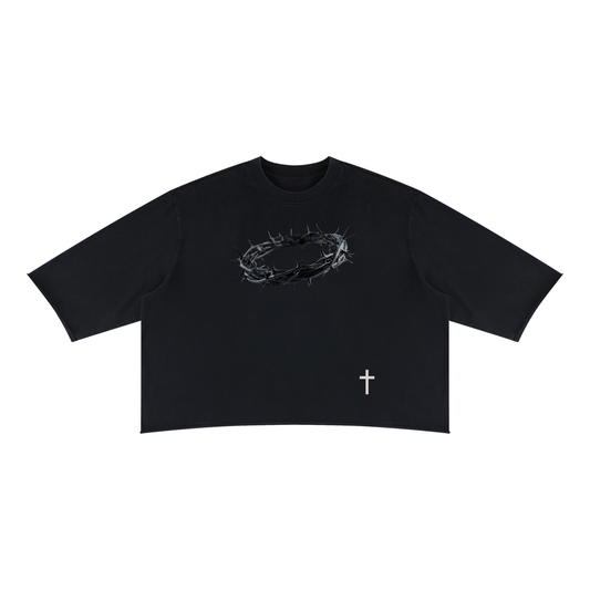 Thorn Crown x Cross | Raw Hem Boxy Tee