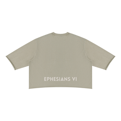 Unisex Mineral Wash Raw Hem Boxy T-Shirt