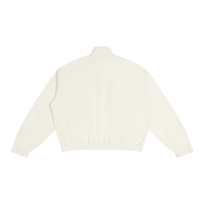 Minimal Striped Full-Zip Track Jacket