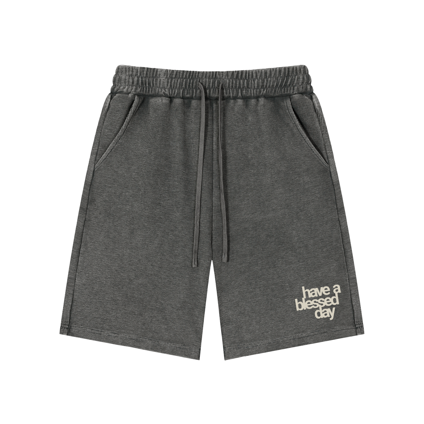 Mineral Wash Waffle Knit Shorts