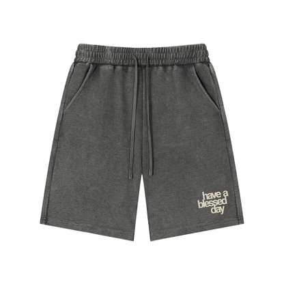 Mineral Wash Waffle Knit Shorts