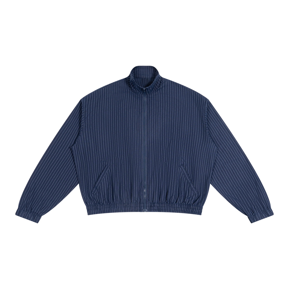 Minimal Striped Full-Zip Track Jacket