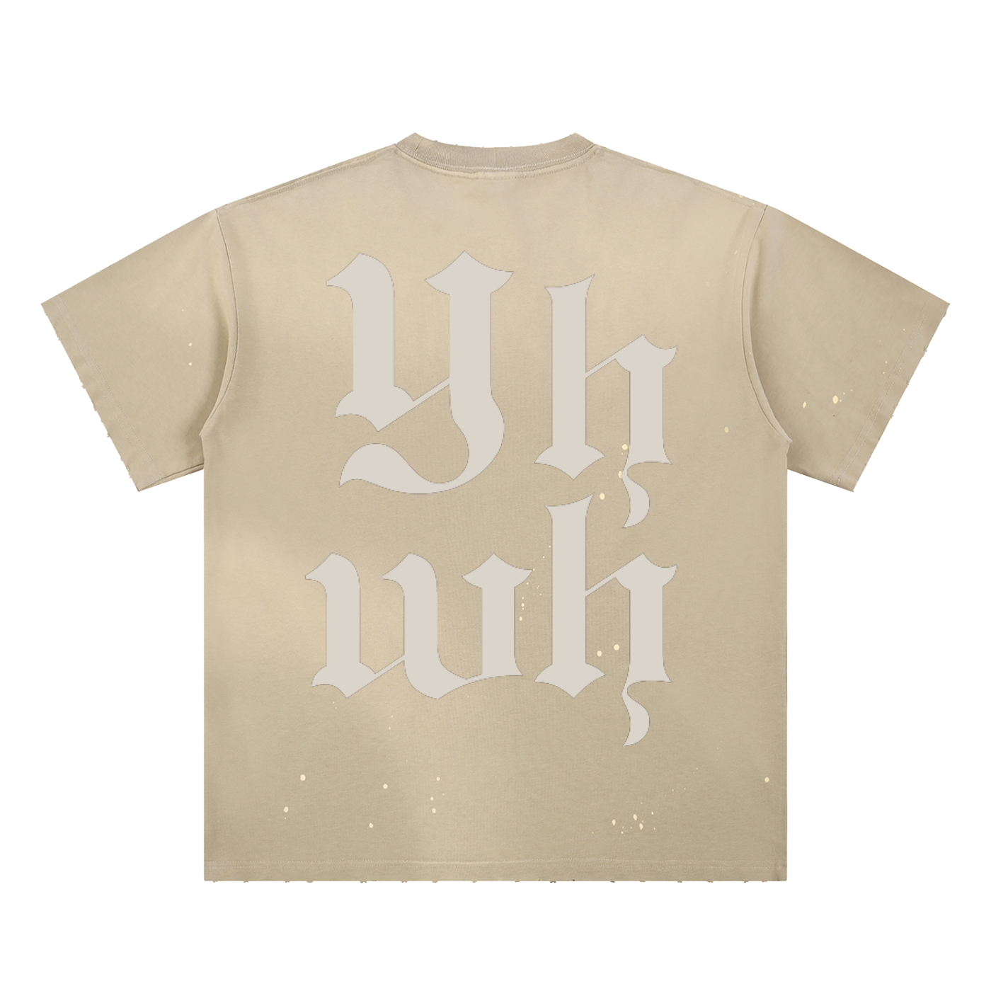 Lighter YHWH Frayed Sunfade Paint Splatter Tee