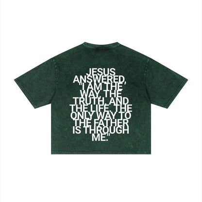 JOHN14:6 | Mineral Wash Boxy Tee
