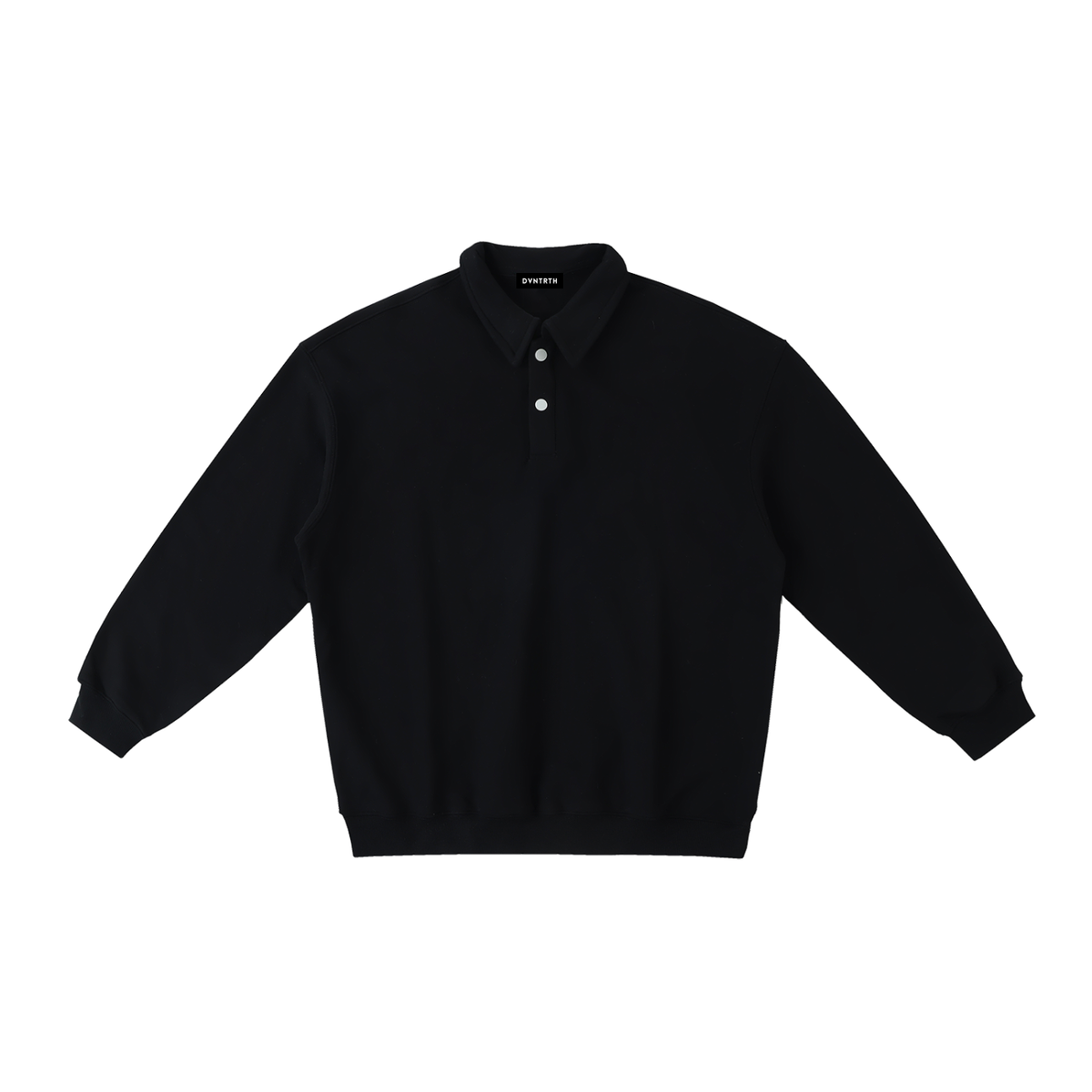 Minimal Polo-Collar Sweatshirt