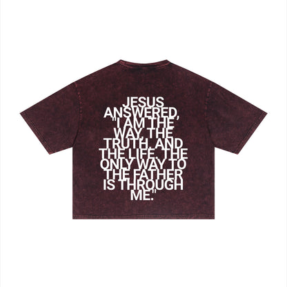 JOHN14:6 | Mineral Wash Boxy Tee
