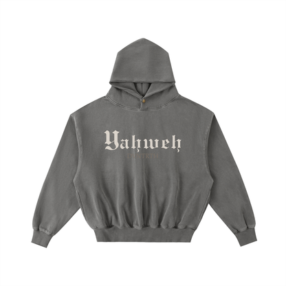 Yahweh x DVNTRTH | Frayed Cropped Oversized Hoodie
