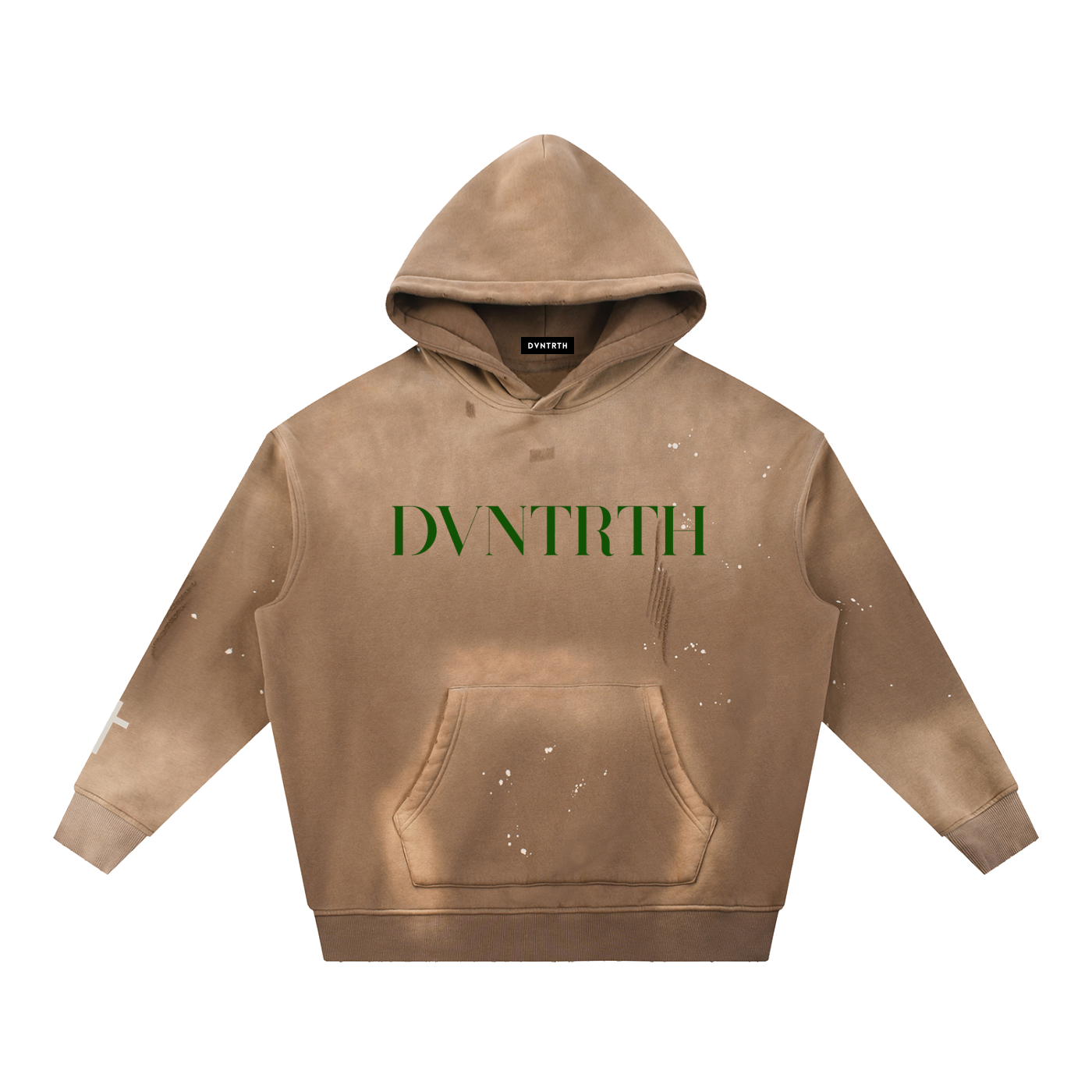 Green DVNTRTH | Vintage Washed Frayed Hoodie
