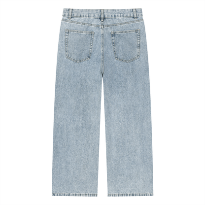 Washed Vintage Straight Leg Jeans
