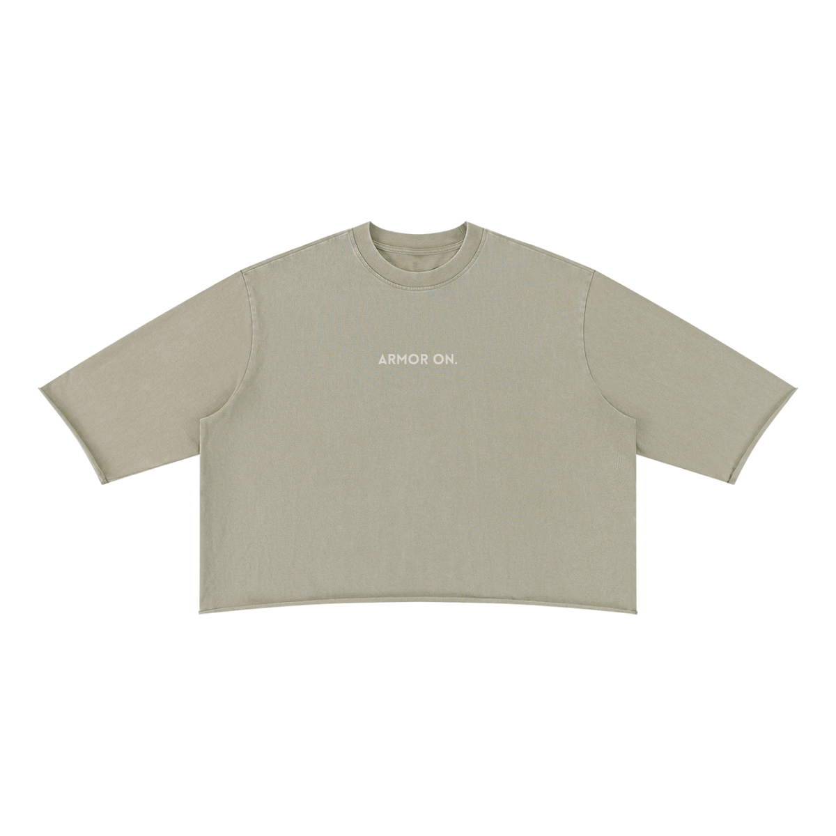 ARMOR ON. | Mineral Wash Raw Hem Boxy Tee