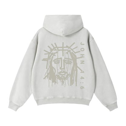BELIEVER x John 14:6 | Vintage Zip Boxy Hoodie