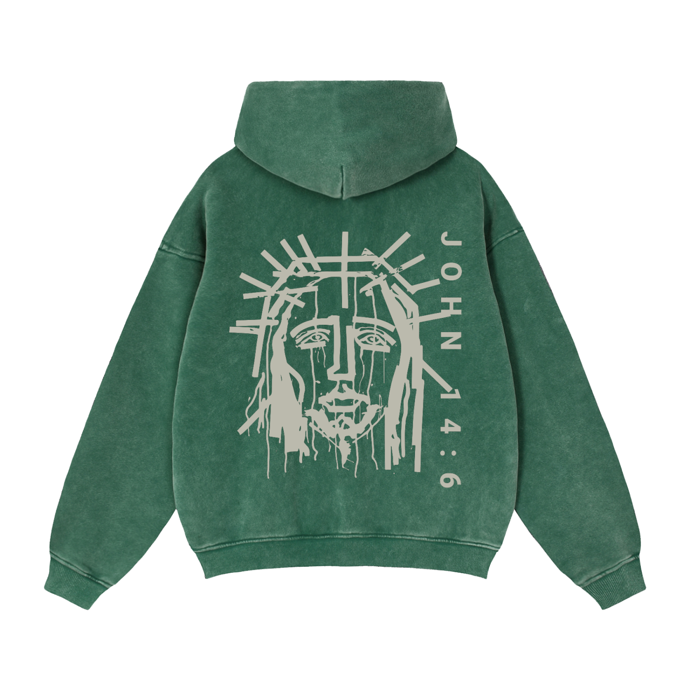BELIEVER x John 14:6 | Vintage Zip Boxy Hoodie