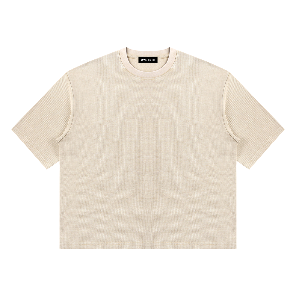 Minimal Wash Waffle Boxy Tee
