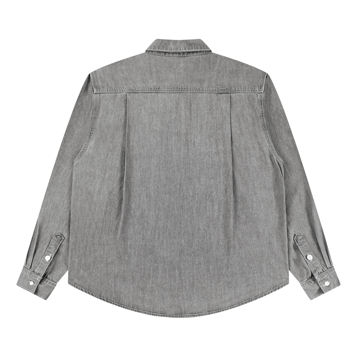 Minimal Vintage Wash Denim Shirt