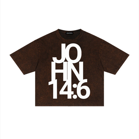 JOHN14:6 | Mineral Wash Boxy Tee