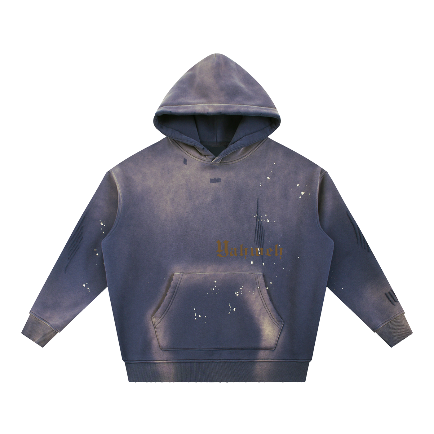 YHWH | Vintage Washed Frayed Hoodie