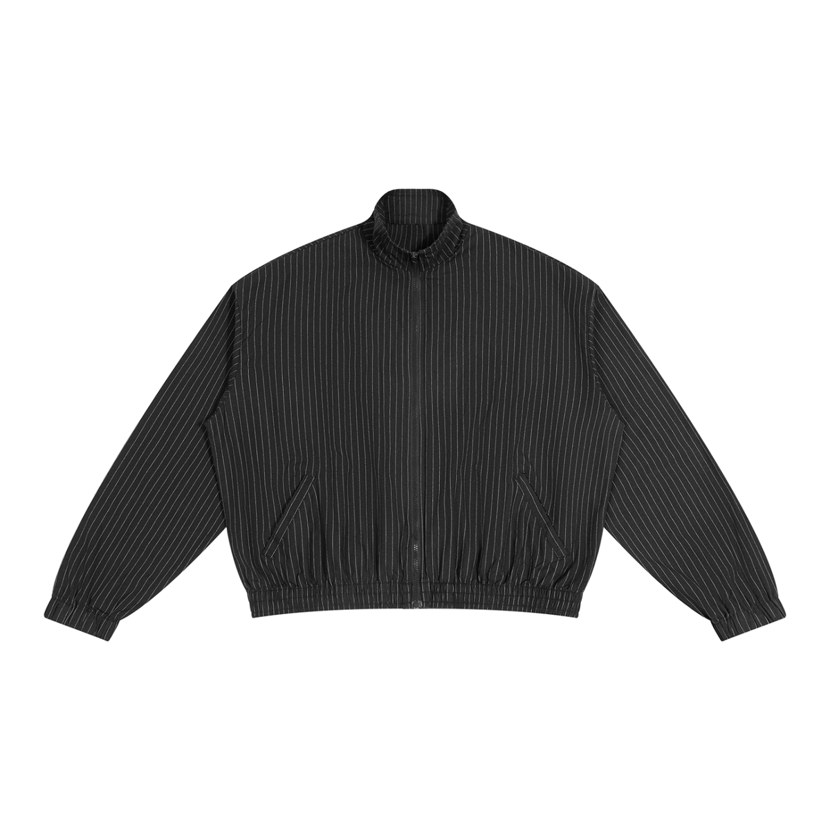 Minimal Striped Full-Zip Track Jacket