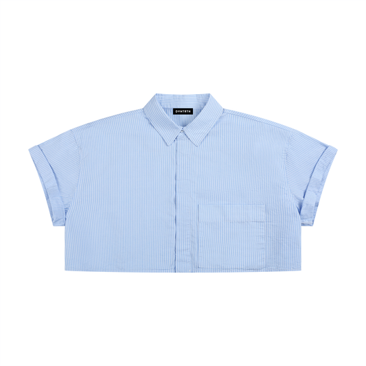 Women’s Striped Boxy Cropped Shirt